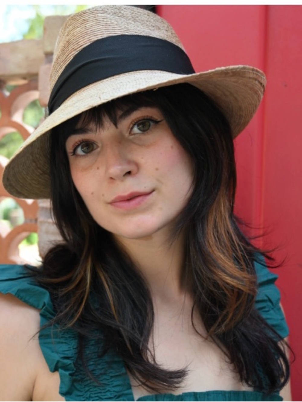 Tula Hats Natural Straw Fedora Hat with Black Band - Women's Summer Hat